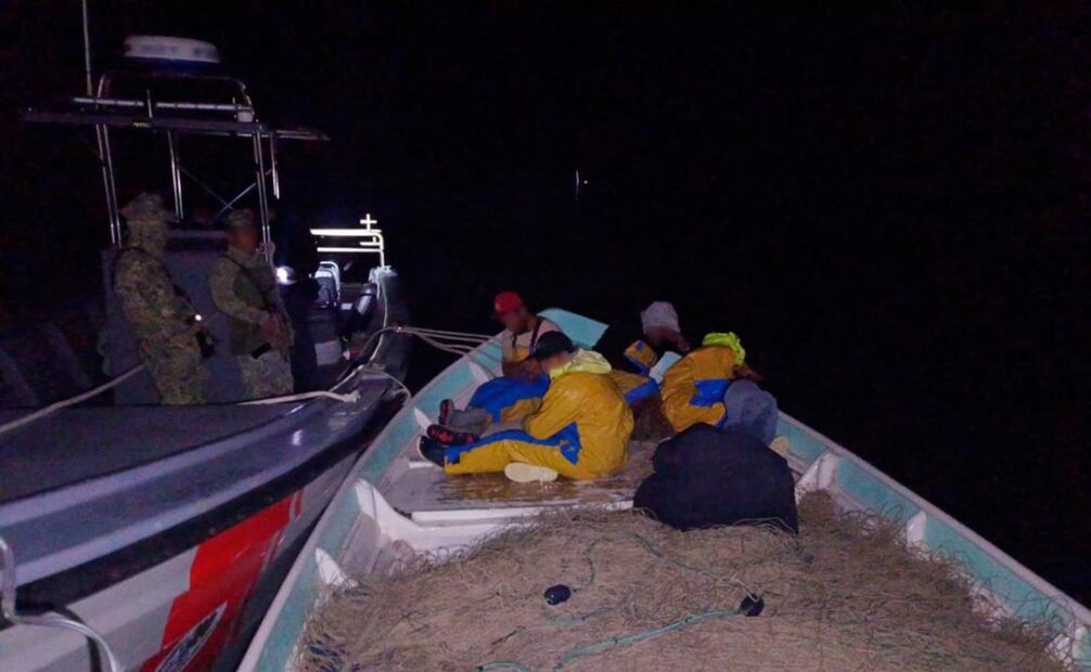 Profepa detiene a cinco personas por pesca ilegal de totoaba en el Alto Golfo de California. Foto: Especial