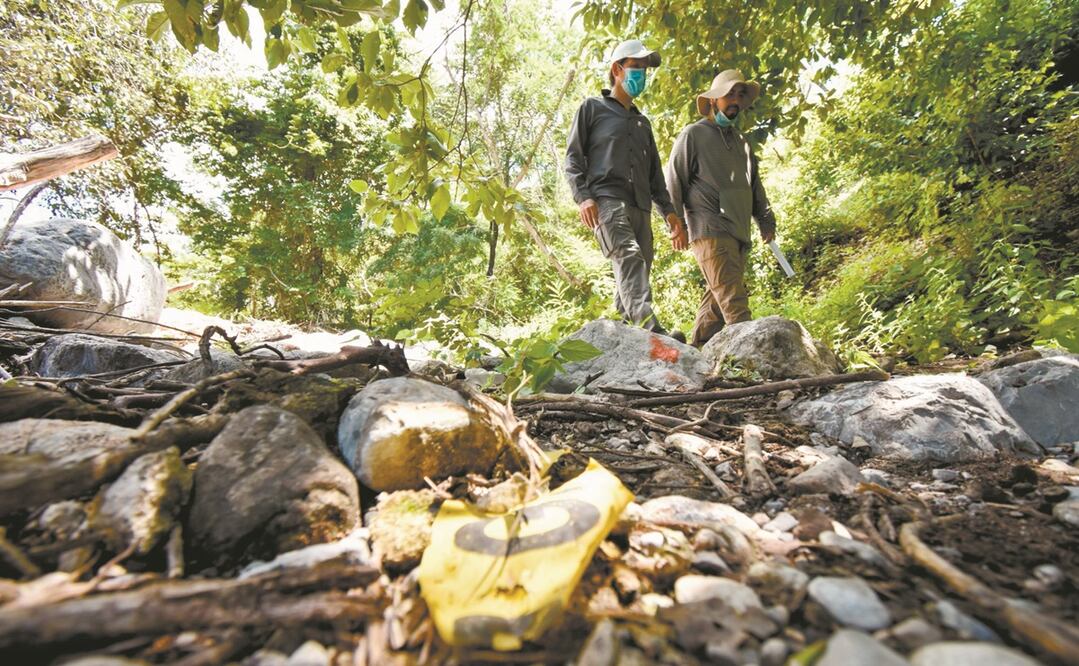 En Cocula, Guerrero, la Unidad Especial de Investigación y Litigio del Caso Iguala trabajó en la Barranca de la Carnicería, donde halló restos de normalistas presuntamente incinerados ahí entre el 26 y 27 de septiembre de 2014. Foto:CUARTOSCURO