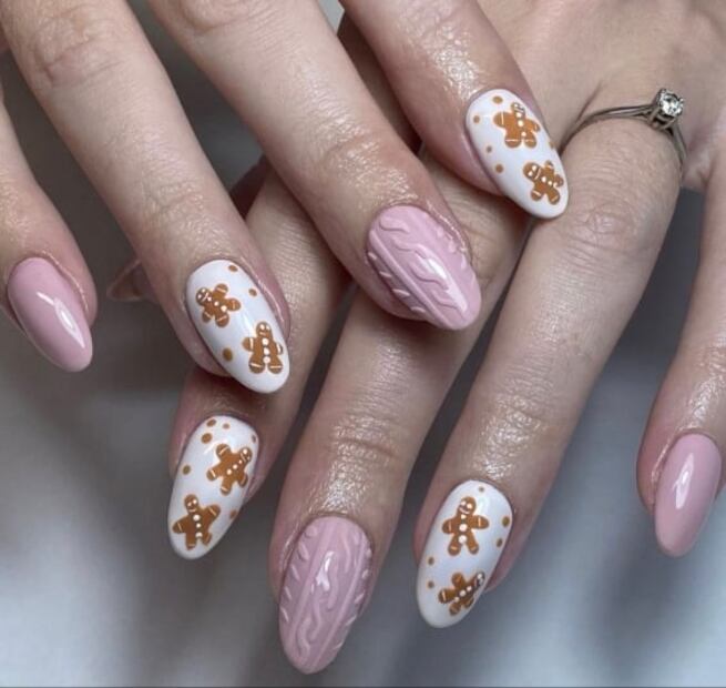 Diseños de uñas acrílicas para Navidad que amarás