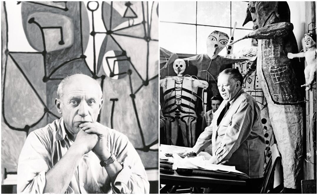 La exposición, que podrá verse hasta el 10 de septiembre, reunirá a Picasso (izquierda) y Rivera (derecha), dos de los grandes maestros pintores del siglo XX (ARCHIVO EL UNIVERSAL)