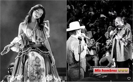 Ángela Aguilar, conmovida por reunión de Nodal y su papá en el escenario: "mis hombres"