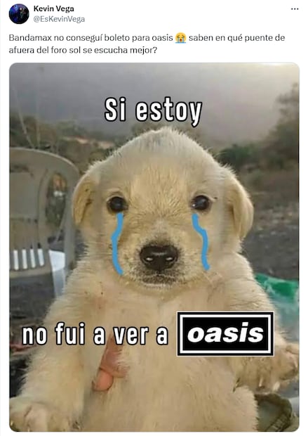 Memes del regreso de Oasis al escenario en México. Foto: X
