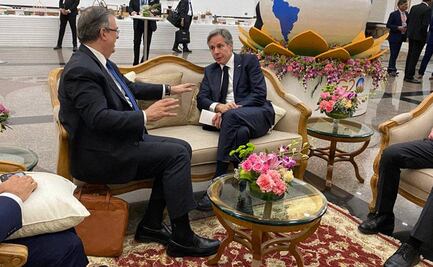 Blinken habla con Marcelo Ebrard sobre importancia de instituciones para una "democracia fuerte", en reunión del G20