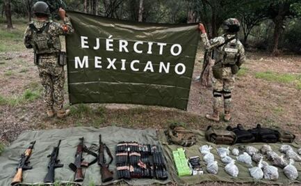 Ejército y Guardia Nacional aseguran fusiles y sustancias químicas en Sinaloa; inhabilitan área de cultivo de marihuana