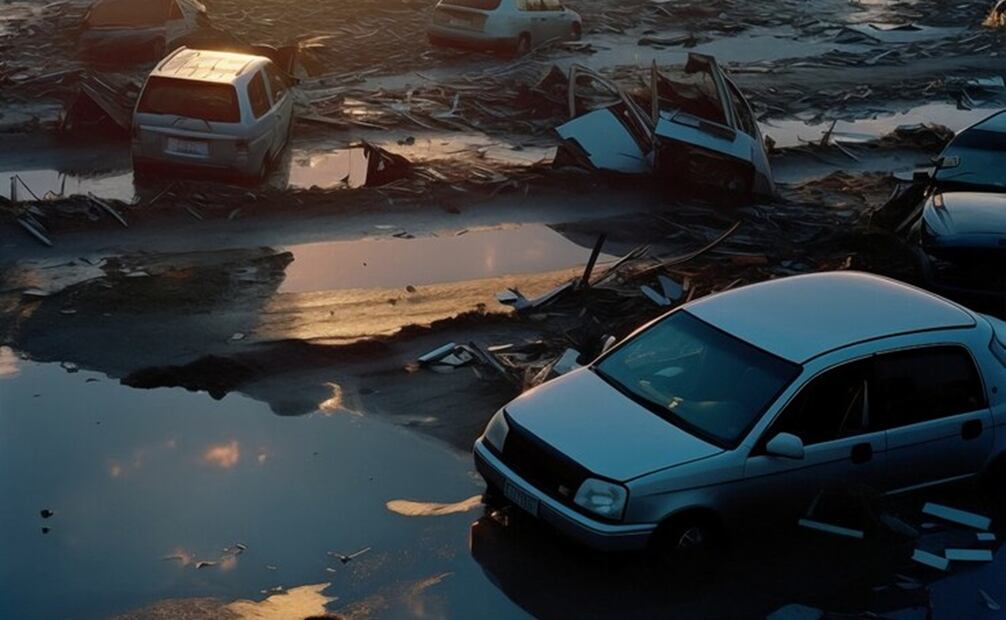 Auto inundado. Foto: Freepik