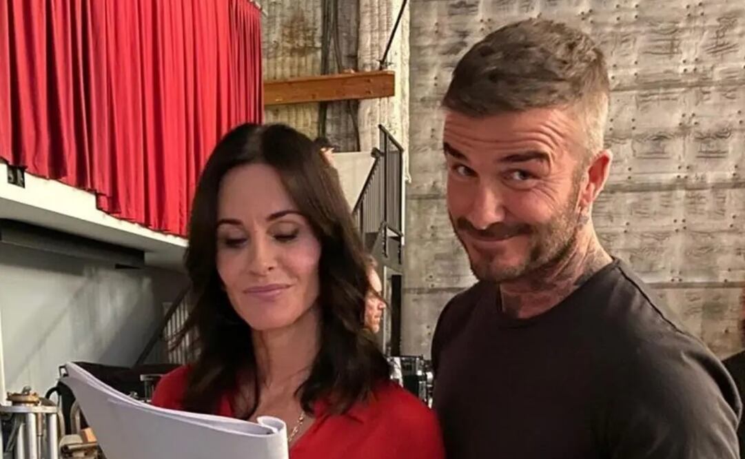 Courteney Cox y David Beckham. Foto: Instagram