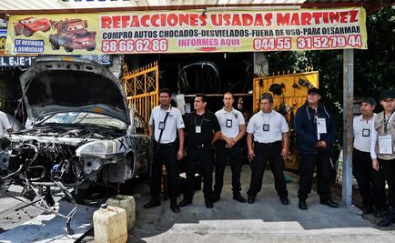 Suspenden ocho establecimientos tras operativo contra “deshuesaderos” en Tláhuac