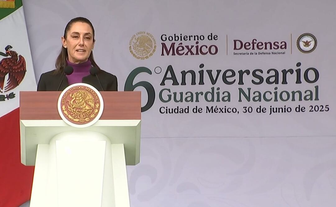 Claudia Sheinbaum en el marco del sexto aniversario de la Guardia Nacional. Foto: Especial