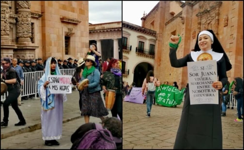 Mujeres marchan por el 8M en los estados