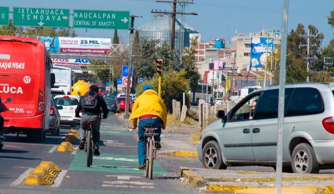 Edomex construirá seis cruces seguros; refuerza infraestructura ciclista en Ecatepec, Toluca y Neza. Foto: Especial