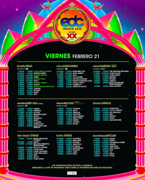 Horarios EDC