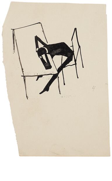 Después de un largo juicio, en 2019 la Biblioteca Nacional de Israel abrió al público los dibujos y manunscritos de Kafka. Crédito de imagen: The Literary Estate of Max Brod, National Library of Israel, Jerusalem. © Ardon Bar-Hama