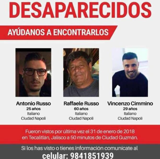 Italianos desaparecidos en México