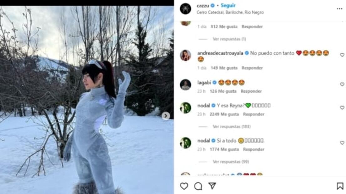 Christian Nodal, más enamorado que nunca, dedica mensaje a Cazzu: “Sí a todo”