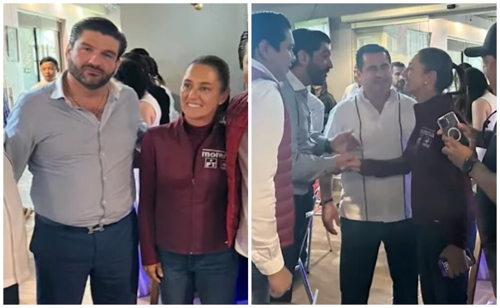 El abogado Penilla junto a Claudia Sheinbaum en su campaña como candidata a la Presidencia. Foto: captura de pantalla tomada de Latinus