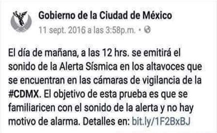 Rechazan autoridades pruebas de alerta sísmica en altavoces de la CDMX