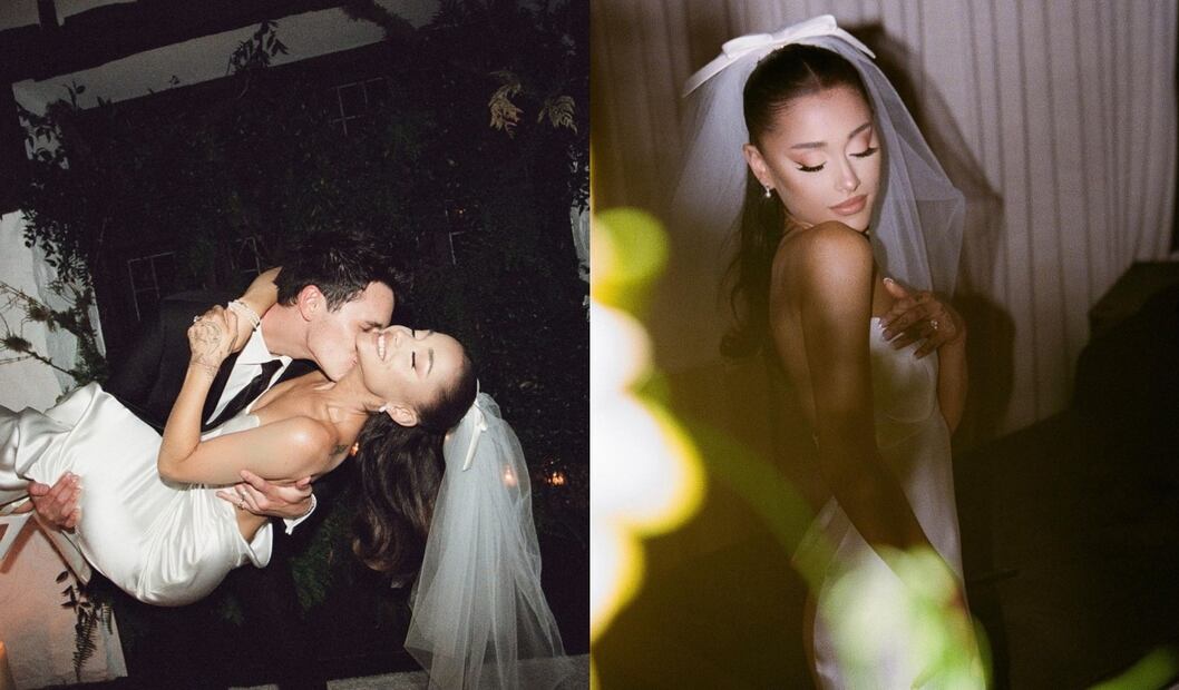 La pareja se casó en una ceremonia íntima en su casa en Montecito, California, el 15 de mayo de 2021/ Fotos: Instagram @arianagrande