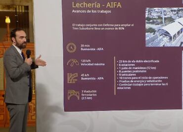 Tramo del Tren Suburbano Lechería-AIFA tiene avance del 80%: Andrés Lajous; el trayecto será de 39 minutos, afirma