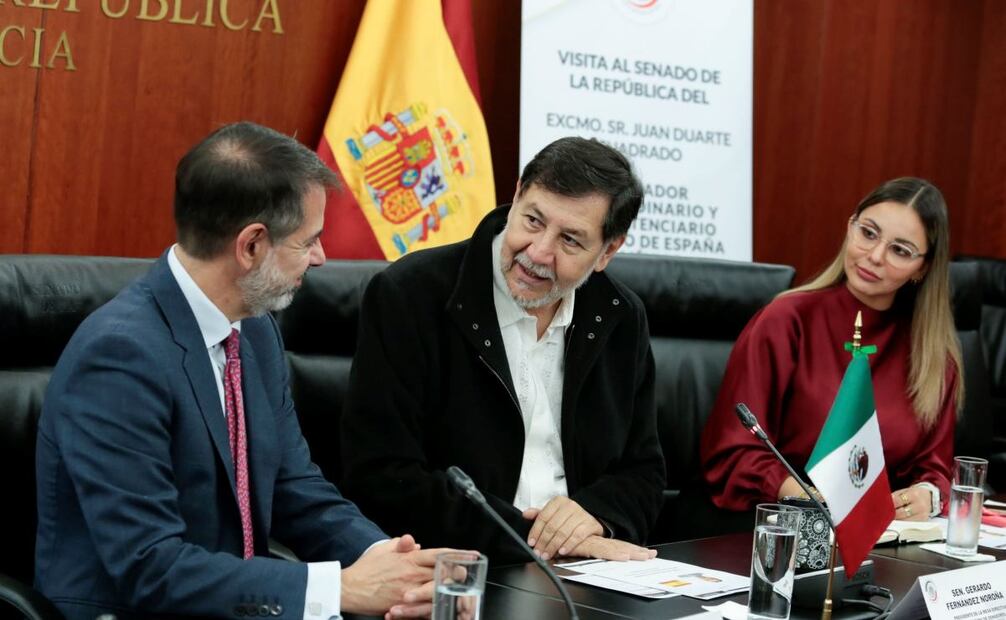 Noroña se reúne con Juan Duarte Cuadrado, embajador de España en México. Foto: Especial