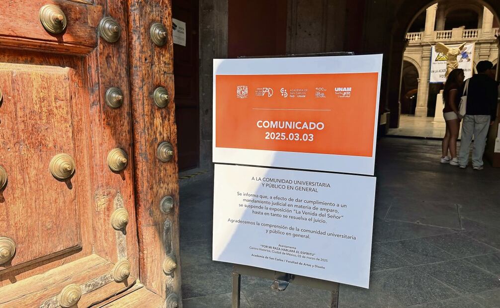 En un escueto comunicado, la UNAM informó la suspensión de la exposición de Cháirez. (07/03/2025) Foto: Berenice Fregoso | El Universal