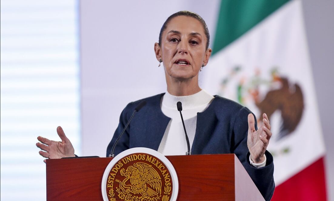 Conferencia mañanera de Claudia Sheinbaum del 27 de noviembre, desde Palacio Nacional. Foto: EFE