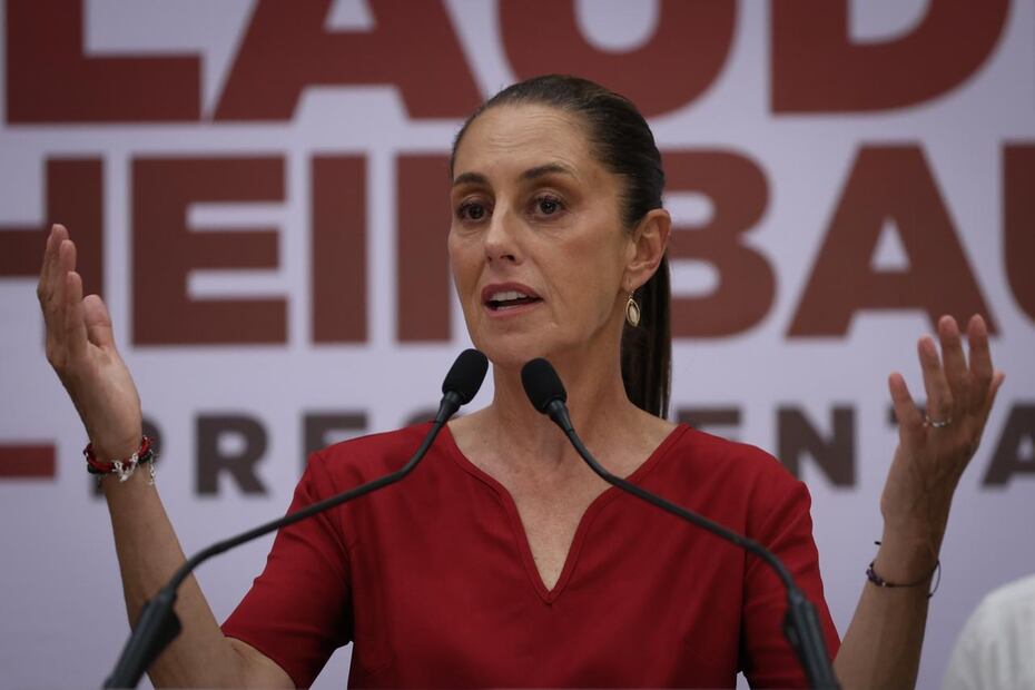 La candidata presidencial de la coalición Sigamos Haciendo Historia, Claudia Sheinbaum. Foto: Diego Simón / EL UNIVERSAL