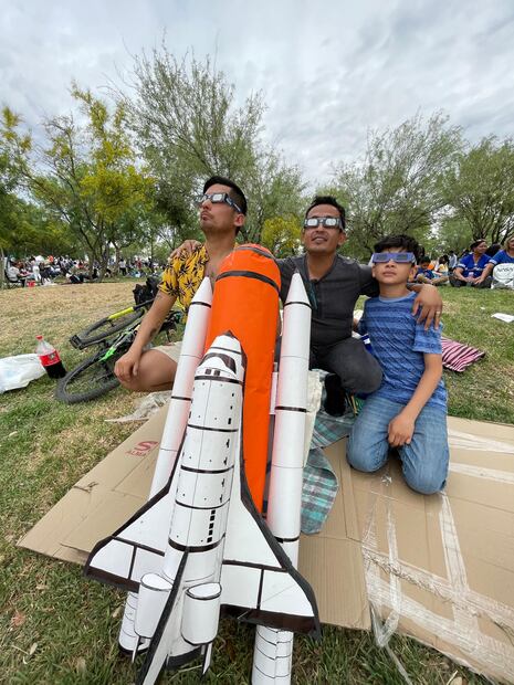 Eclipse solar 2024 en el Planetarium de Torreón. Foto: Edgar Silva Fuentes S. / EL UNIVERSAL
