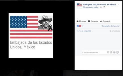 Embajada de EU en México rinde homenaje a Javier Valdez en Facebook