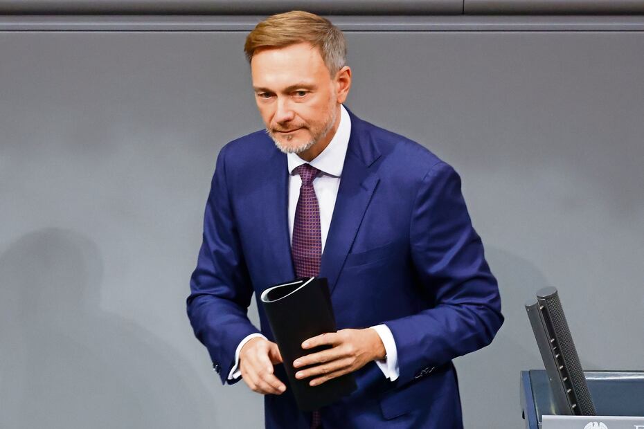 El exministro de Finanzas de Alemania, Christian Lindner, en el Parlamento, en Berlín. Foto: de FILIP SINGER. EFE