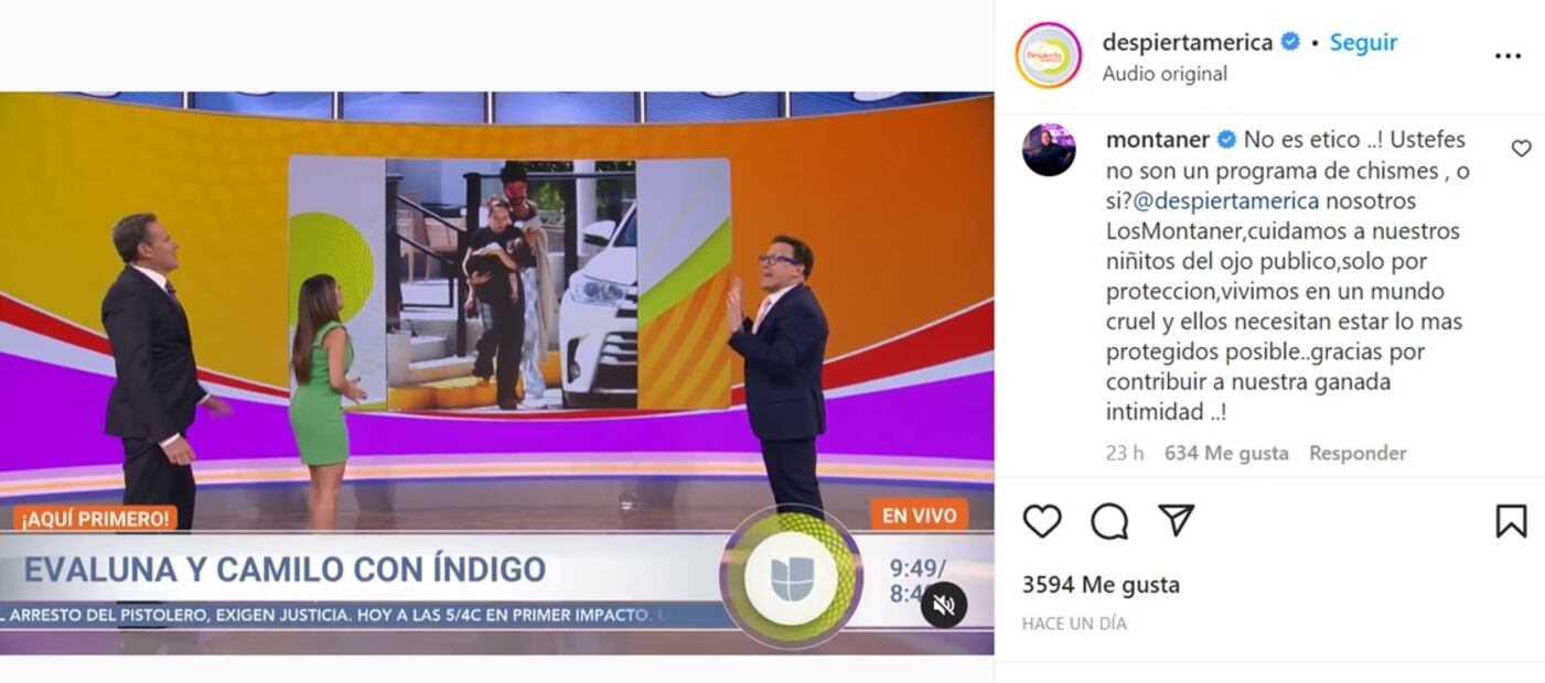 El cantante explotó luego de que mostraran unas fotografías del rostro de su nieta