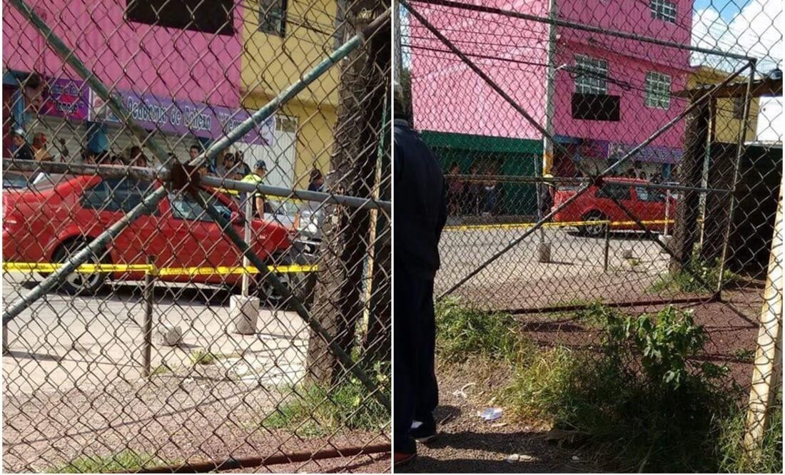 En el interior de un Jetta rojo quedaron los cuerpos sin vida de un hombre de 31 años y una mujer de 60; otro hombre de 38 años que intentó escapar fue asesinado metros adelante sobre la calle. /Especial
