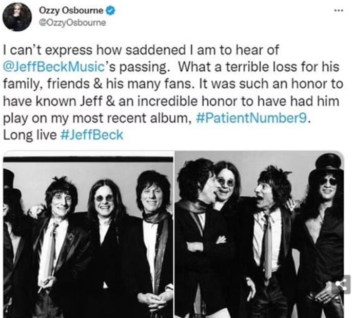 Estrellas de rock despiden a Jeff Beck: "No tenía límites", dice Gene Simmons