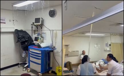 Lluvia provoca fuertes goteras en hospital del ISSSTE en Ixmiquilpan, Hidalgo; evacuan a pacientes