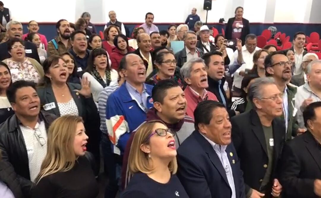 Diputados federales de Morena se reunieron para definir el lema con el que transitarán por toda la 64 Legislatura (Captura de pantalla)