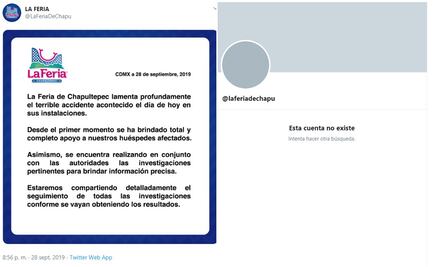 Tras accidente en juego mecánico, Feria de Chapultepec reaparece en redes