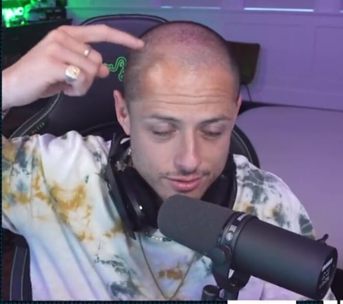 Javier Hernández se rapó