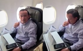 Mikel Arriola es encarado por un aficionado en un avión: "Queremos el ascenso y descenso"