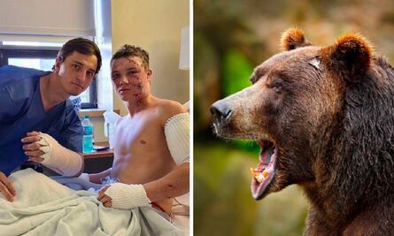 Joven héroe se enfrenta a un oso para salvar la vida de su amigo