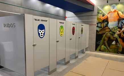 Luchadores y estaciones del Metro: así son los baños del aeropuerto Felipe Ángeles