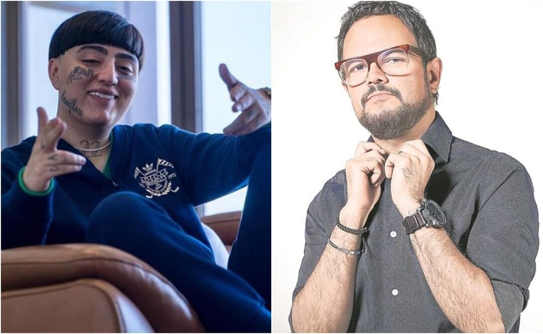 Durante la entrevista, el Escorpión Dorado quiso que ambos cantantes limaran asperezas, pues consiguió que Syntek le mandara un saludo a Dani Flow. Fotos: Instagram y EL UNIVERSAL