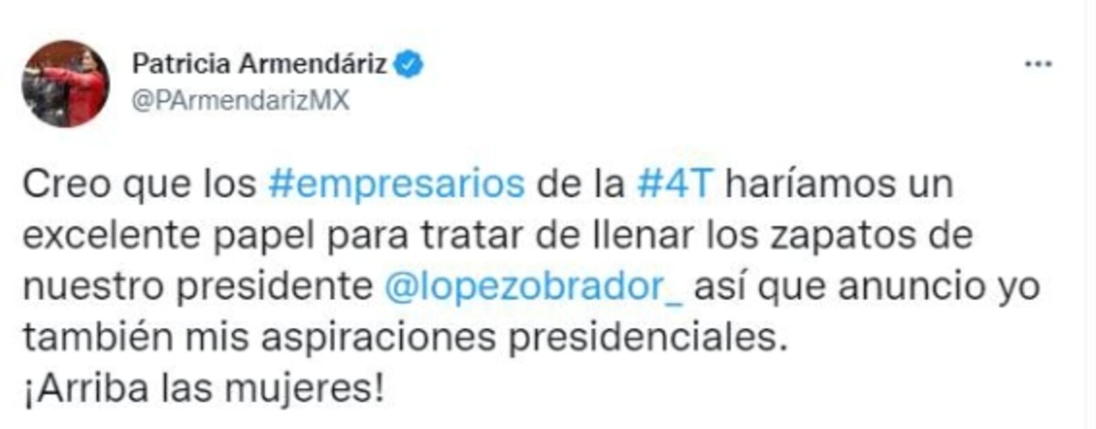 "Si AMLO me necesita, ahí estaré": Patricia Armendáriz no se descarta como gobernadora de Chiapas