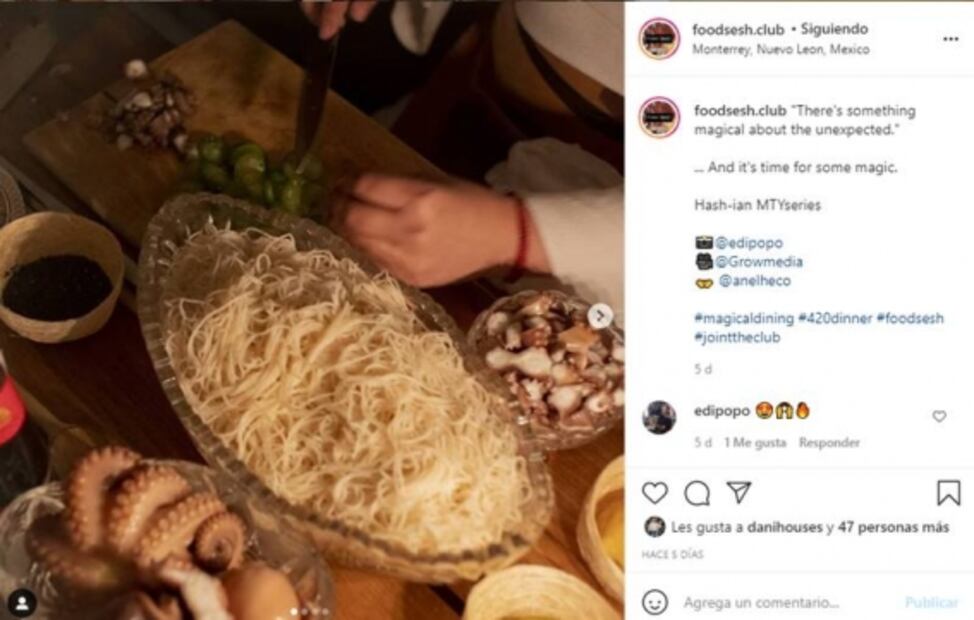 Experiencias cannábicas en el fine dinning