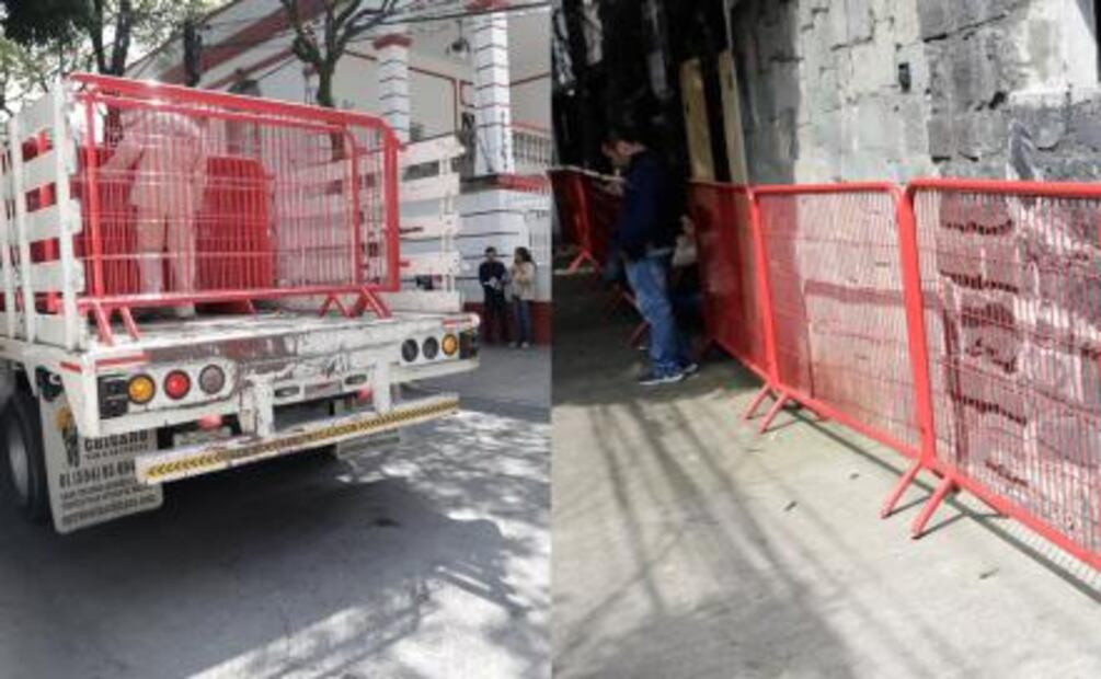 Colocan vallas metálicas a las afueras de la casa de transición de AMLO