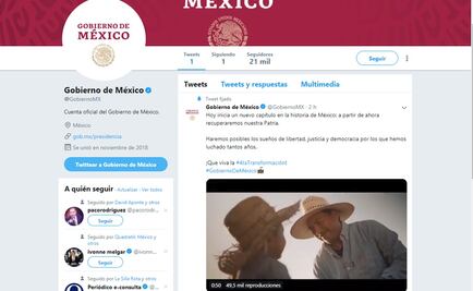 Este es el primer tuit del gobierno de AMLO 