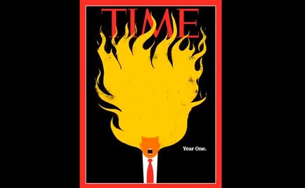 ​Trump en llamas, la nueva portada de TIME