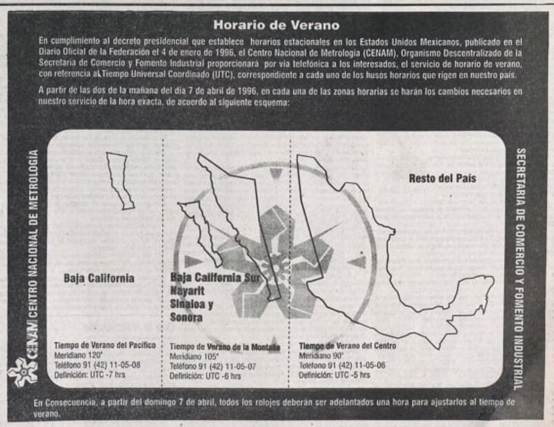 Al iniciar el Horario de Verano, en 1996, la población sintió dormir menos