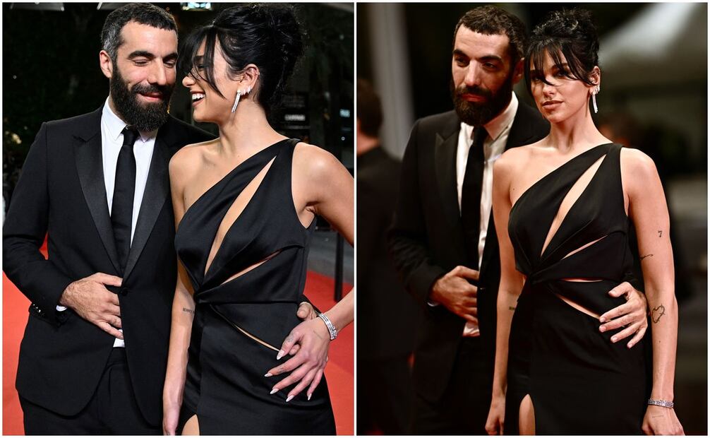Romain Gavras y Dua Lipa en Cannes, uno de los festivales de cine más importantes del mundo. Foto: AFP.