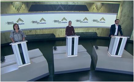 Tercer debate presidencial sin discusión "cara a cara"; INE remueve segmento de réplica entre Sheinbaum, Gálvez y Máynez