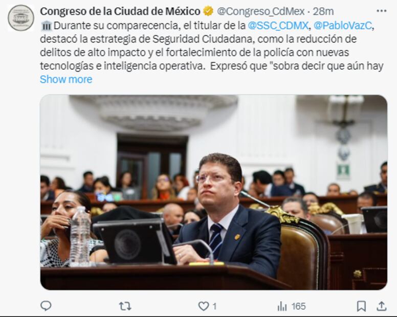 Comparecencia de Pablo Vázquez. Foto: Especial