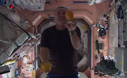 Astronautas recrean circo en la EEI